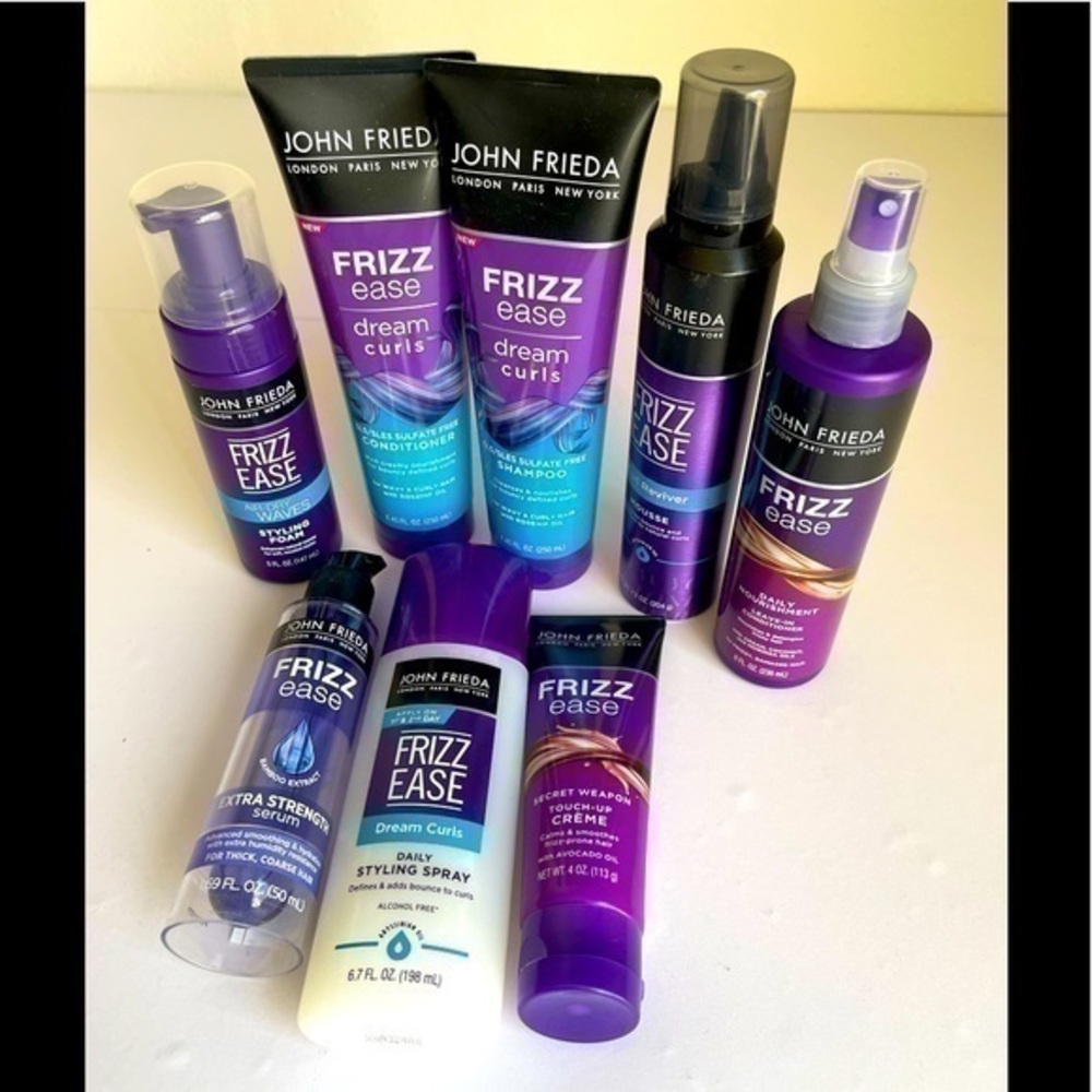 John Frieda complete collection of Frizz Ease Curls hair product line